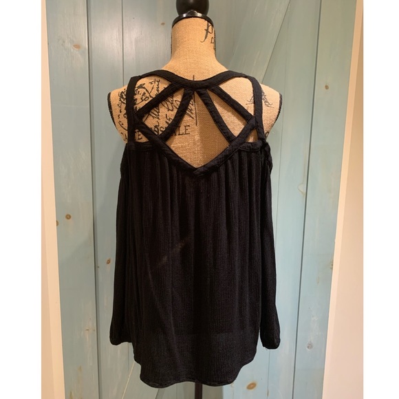 Black Off The Shoulder Blouse - Picture 3 of 3